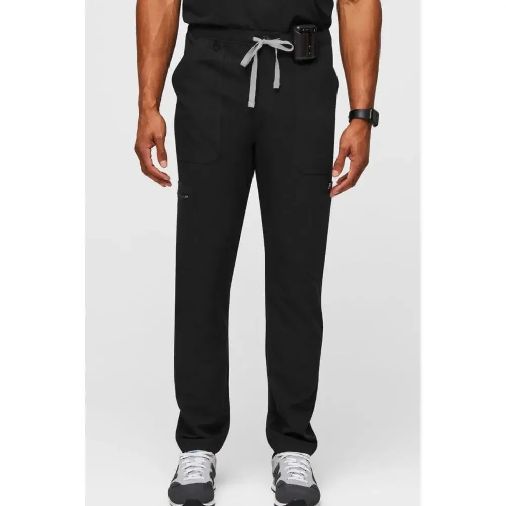Figs Black Cairo Cargo Scrub Pants Men's XXL Tall Medical Nurse Black
